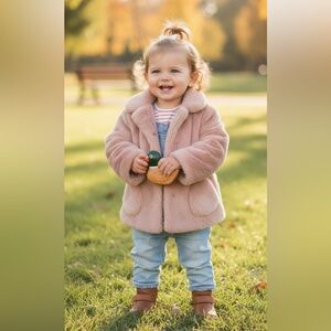 Zara Baby Girl Blush Coat 18/24 M